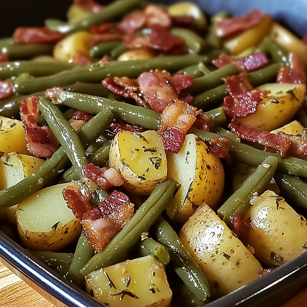 Create the Perfect Country Ranch Green Beans and Potatoes with Bacon Recipe 4 Country Ranch Green Beans and Potatoes with Bacon 30 Minutes Easy Delicious