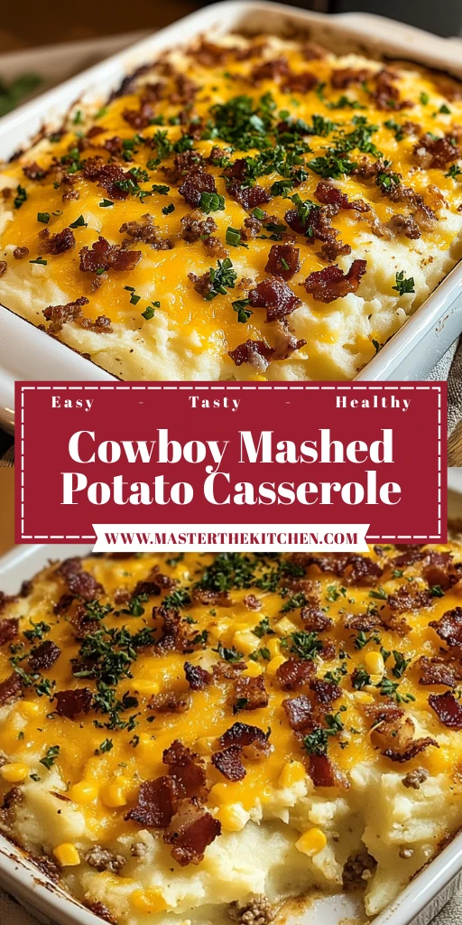 Cowboy Mashed Potato Casserole 4 Servings Ultimate Delicious