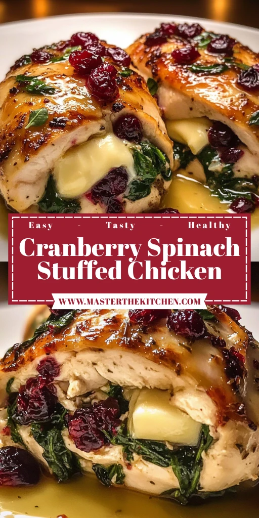 Discover the Joy of Cooking Cranberry Spinach Stuffed Chicken Today! 4 Cranberry Spinach Stuffed Chicken 4 Servings Ultimate Delicious
