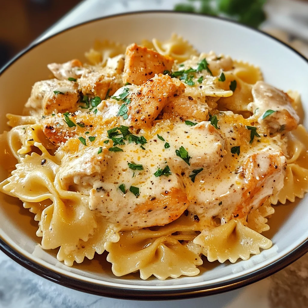 Indulge in Creamy Cajun Chicken Bowtie Pasta Tonight! 4 Creamy Cajun Chicken Bowtie Pasta 30 Minutes Amazing