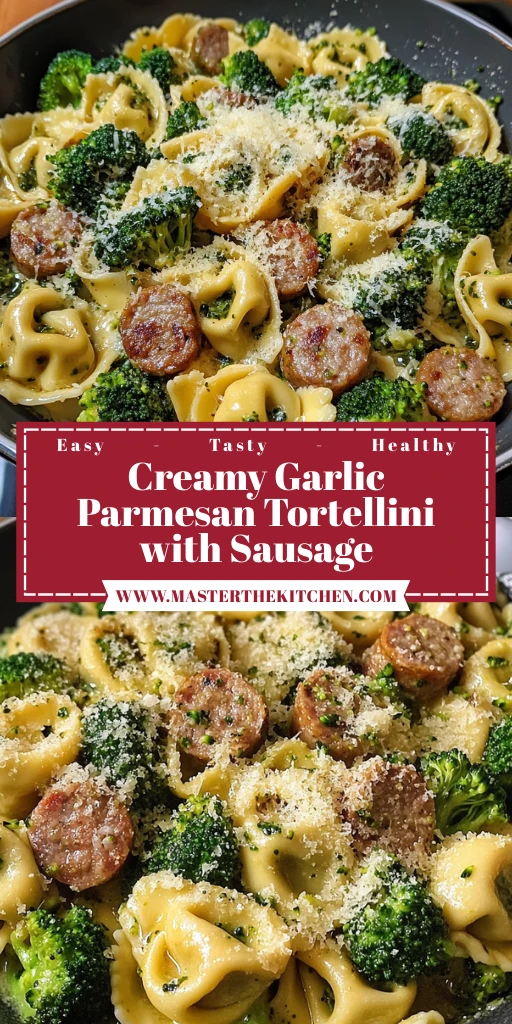 Creamy Garlic Parmesan Tortellini with Sausage: 30 Minutes Awesome Delicious
