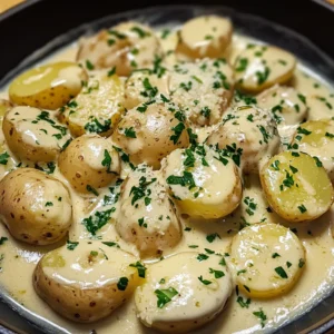 Creamy Garlic Sauce Baby Potatoes - 5 Steps to Delicious