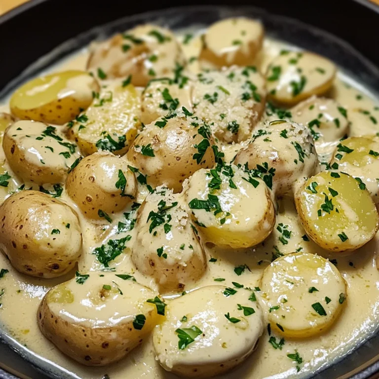 Creamy Garlic Sauce Baby Potatoes - 5 Steps to Delicious