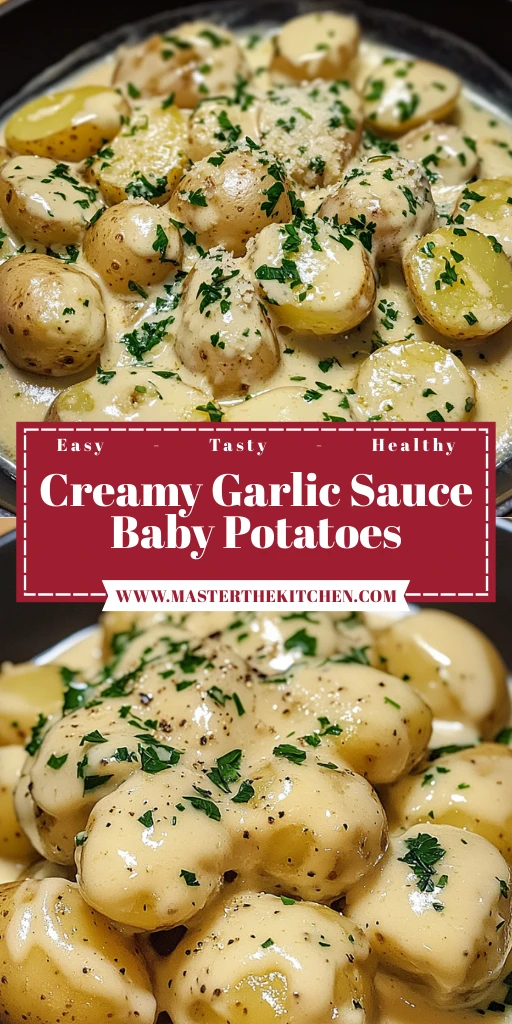 Creamy Garlic Sauce Baby Potatoes - 5 Steps to Delicious