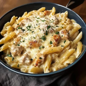 Crockpot Garlic Parmesan Chicken Pasta 4 Servings Easy Delicious