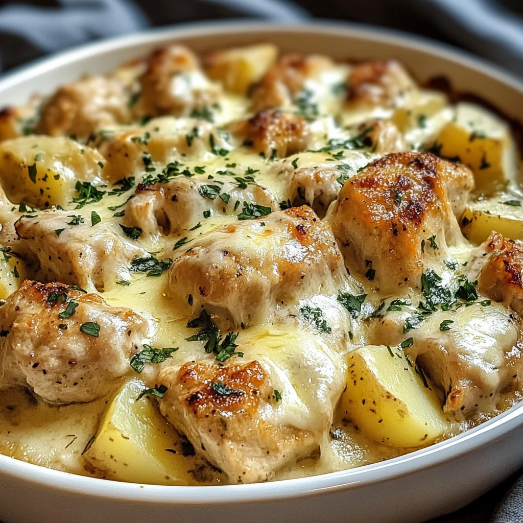 Whip Up Garlic Cheesy Chicken and Potatoes for a Delicious Meal! 4 Garlic Cheesy Chicken and Potatoes 30 Minutes Ultimate Delicious