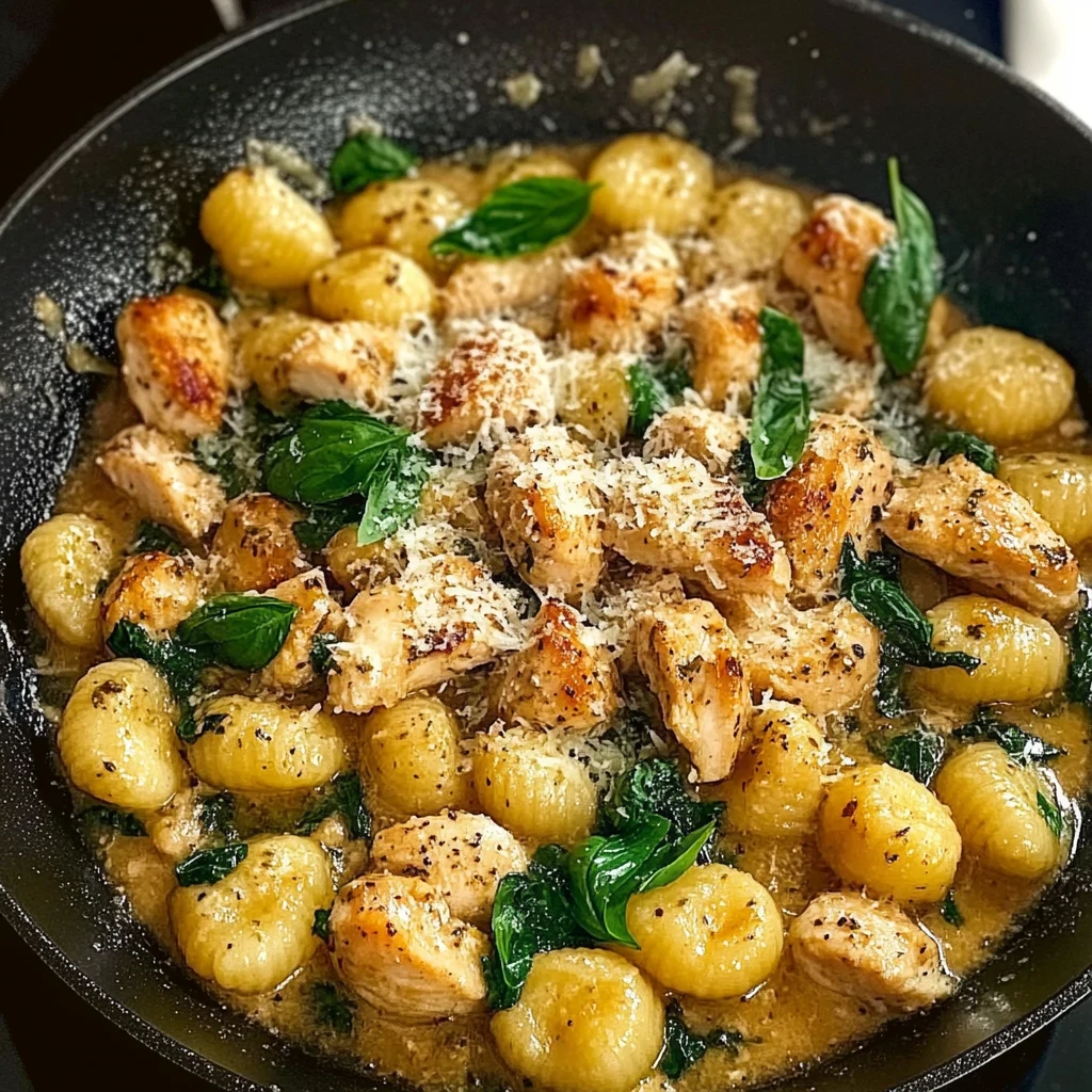 Discover the Creamy Garlic Chicken Gnocchi Skillet Recipe 4 Garlic Chicken Gnocchi Skillet 30 Minutes Easy Delicious