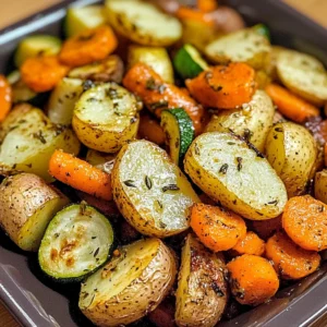 Garlic Herb Roasted Potatoes, Carrots, and Zucchini 30 Minutes Easy Delicious