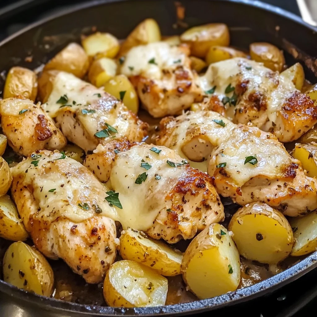 Experience the Flavor of Garlic Parmesan Chicken and Potatoes Today! 4 Garlic Parmesan Chicken and Potatoes 30 Minutes Easy Delicious