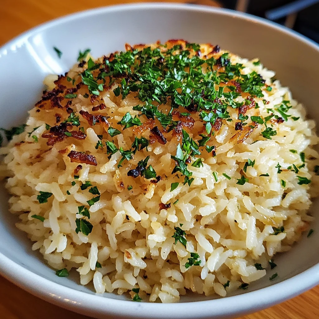 Create Irresistible Garlic Parmesan Rice for Your Dinner Table 4 Garlic Parmesan Rice 4 Ingredients Easy Delicious