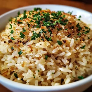 Garlic Parmesan Rice 4 Ingredients Easy Delicious