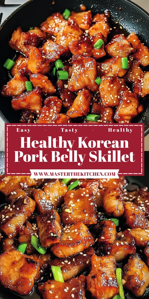 Healthy Korean Pork Belly Skillet 4 Servings Awesome Delicious