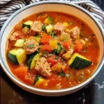 Healthy Zucchini Tomato Italian Sausage Soup 30 Minutes Ultimate Delicious