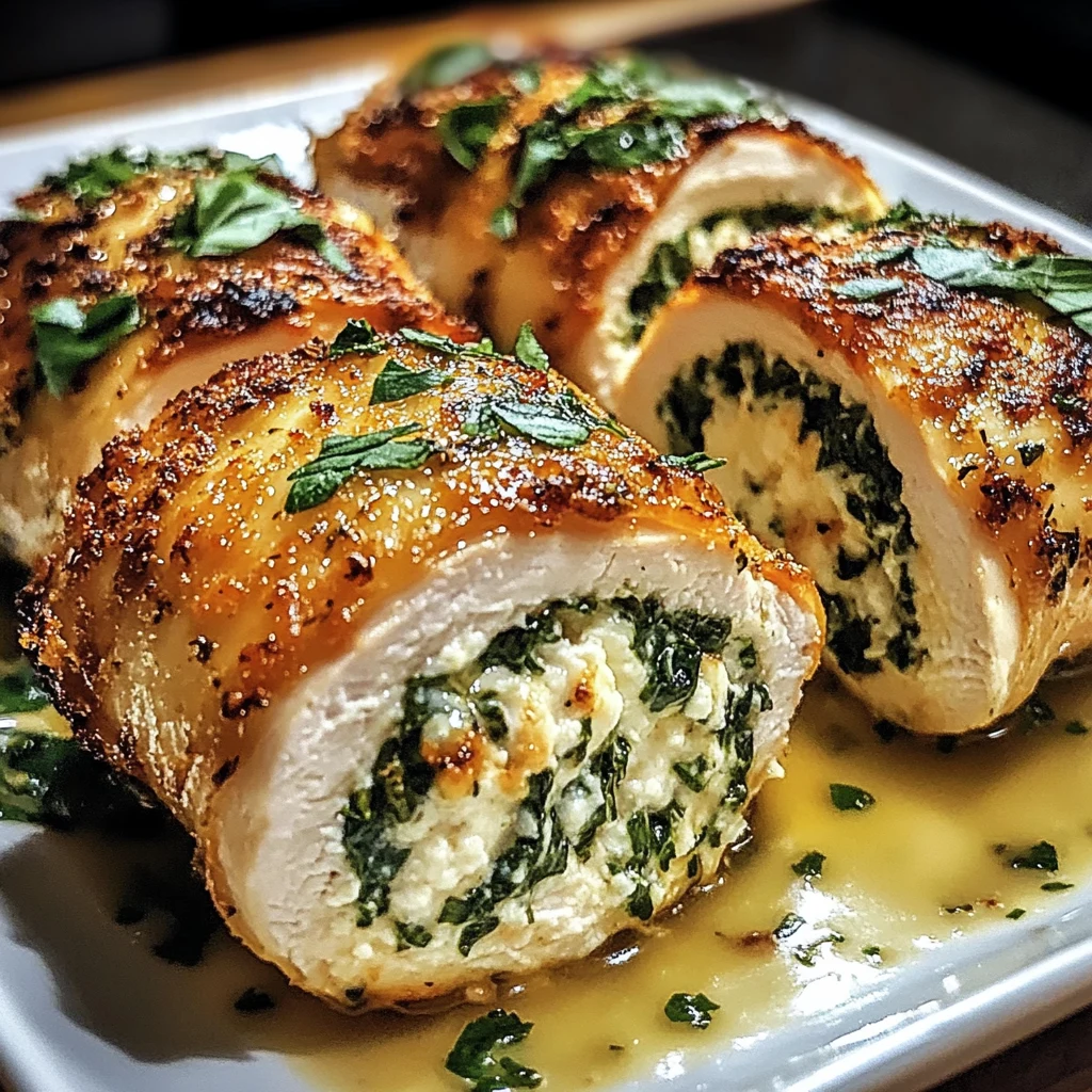 Make Irresistible Herbed Ricotta Stuffed Chicken Rolls Tonight! 4 Herbed Ricotta Stuffed Chicken Rolls 30 Minutes Easy Delicious