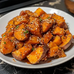 Honey Chili Smashed Sweet Potatoes 4 Servings Amazing