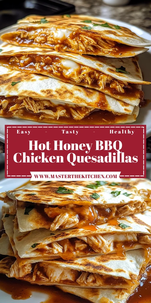 Hot Honey BBQ Chicken Quesadillas 4 Servings Ultimate Delicious
