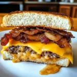 Loaded Bourbon Maple Bacon Cheeseburger Melt 4 Servings Ultimate Delicious