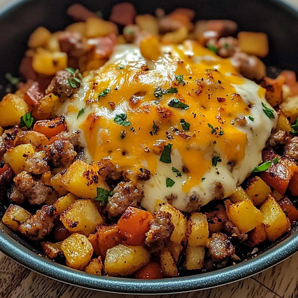 Loaded Breakfast Hash 4 Ingredients Easy Delicious