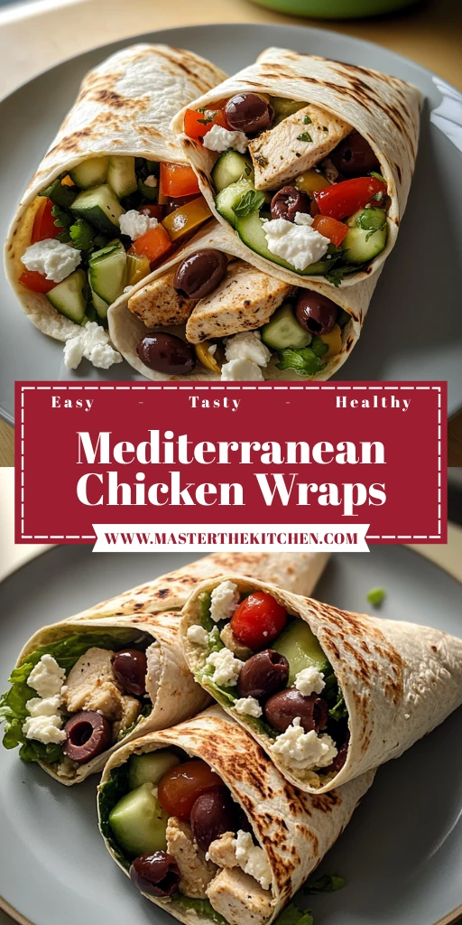 Mediterranean Chicken Wraps 4 Servings Ultimate Delicious