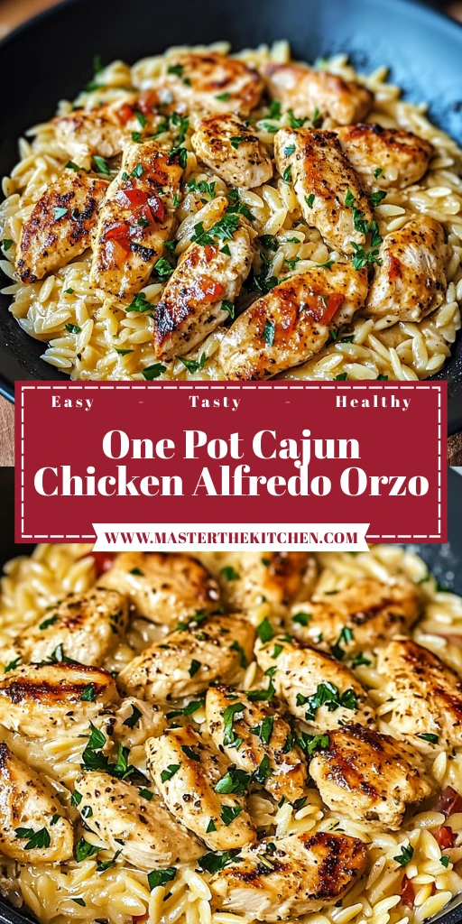 One Pot Cajun Chicken Alfredo Orzo 30 Minutes Easy Delicious