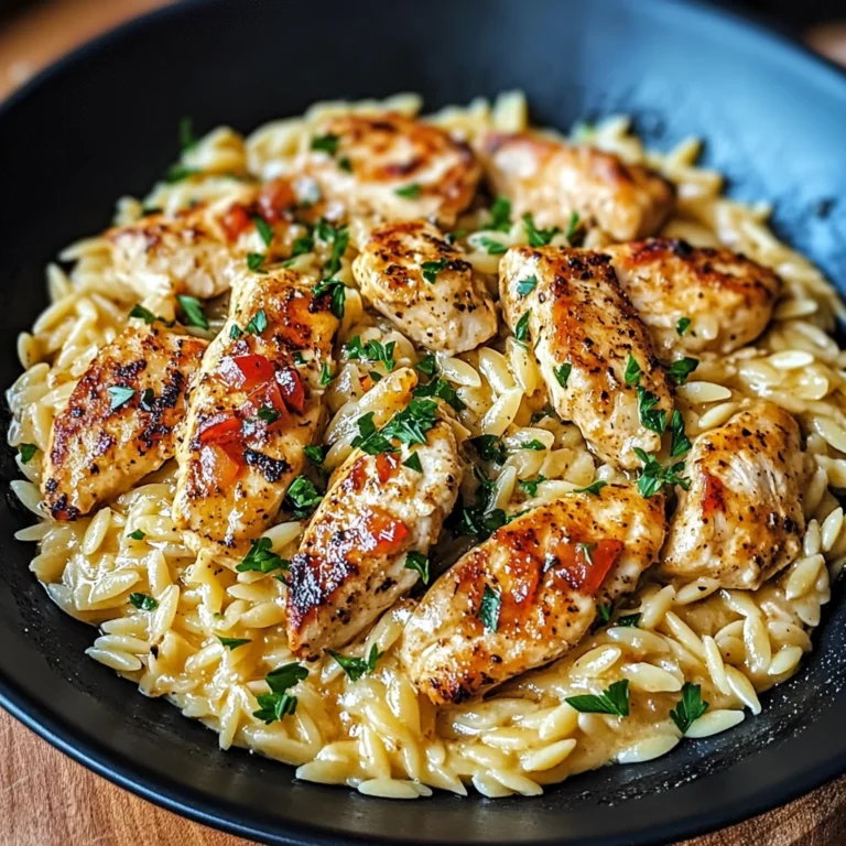 One Pot Cajun Chicken Alfredo Orzo 30 Minutes Easy Delicious