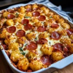 Pizza Tater Tot Casserole 30 Minutes Easy Delicious
