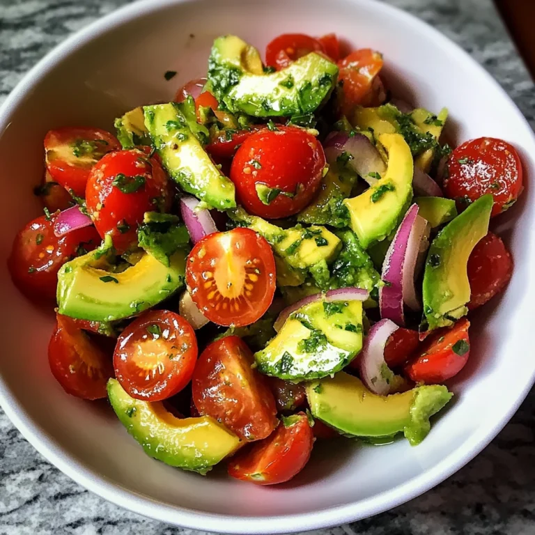Quick Avocado and Tomato Salad 4 Servings Easy Delicious