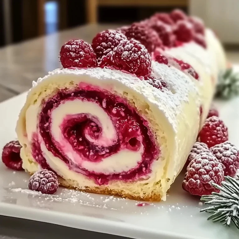 Raspberry Swirl Christmas Roll 4 Servings Ultimate Delicious