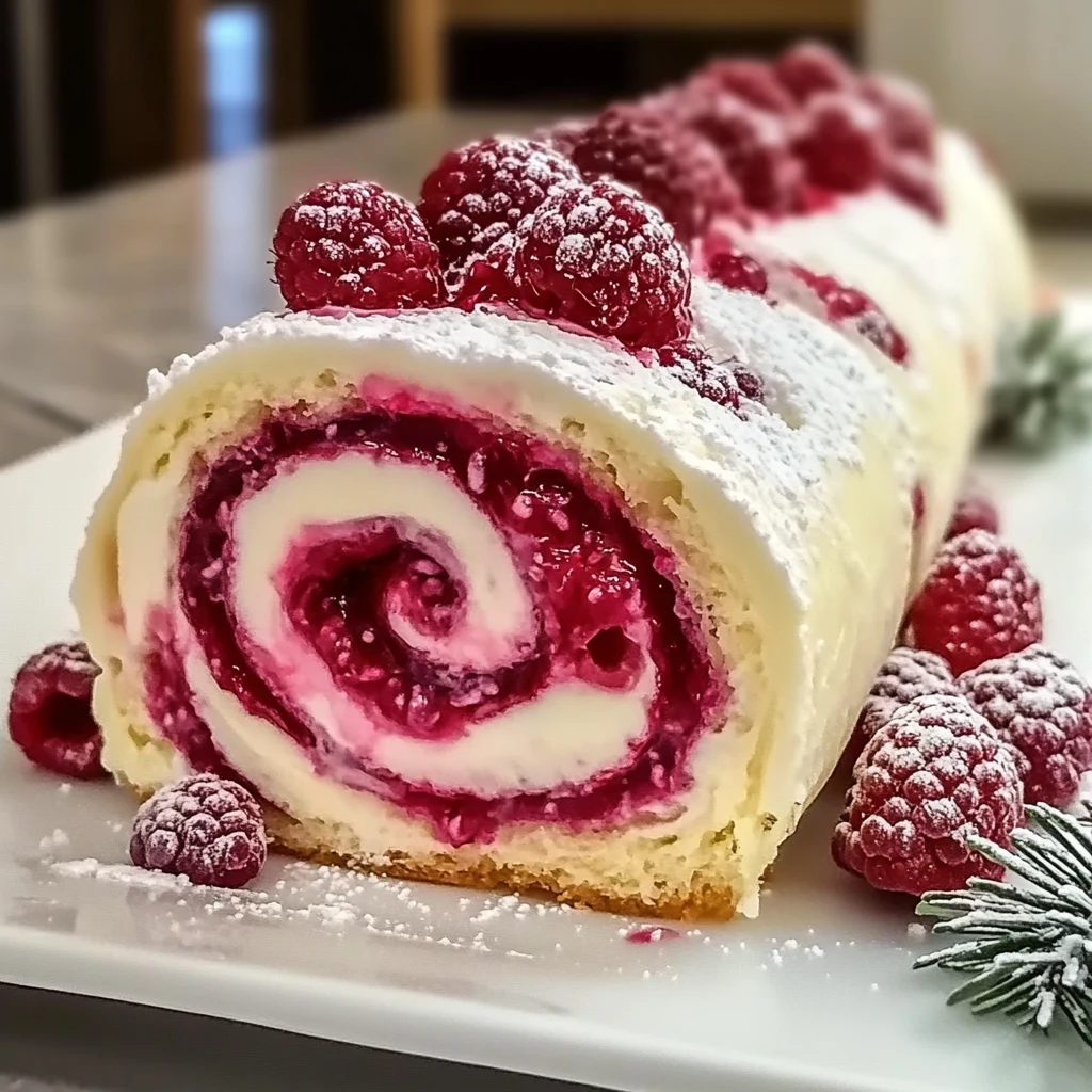 Raspberry Swirl Christmas Roll 4 Servings Ultimate Delicious