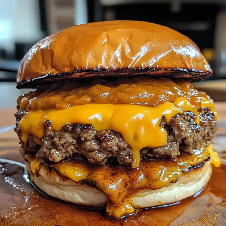 Savory Pumpkin Chili Cheese Burger 4 Servings Ultimate Delicious