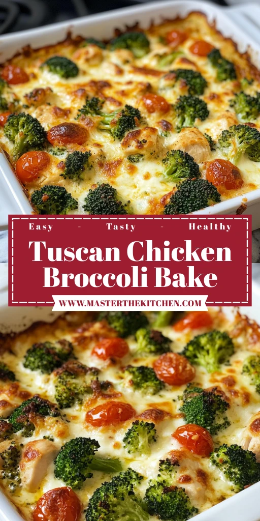 Tuscan Chicken Broccoli Bake 7 Ingredients Easy Delicious