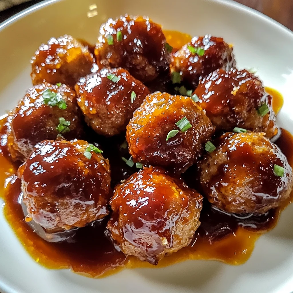 Discover the Flavor Explosion of Whiskey Peach BBQ Meatballs! 4 Whiskey Peach BBQ Meatballs 30 Minutes Easy Delicious
