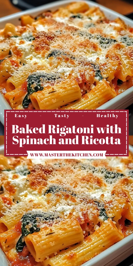 Baked Rigatoni with Spinach and Ricotta: 5 Steps to Delicious