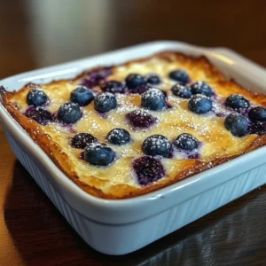 Blueberry Buttermilk Pancake Casserole 30 Minutes Easy Delicious