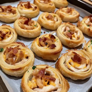 Cheesy Bacon Chicken Pinwheels 12 Servings Easy Delicious