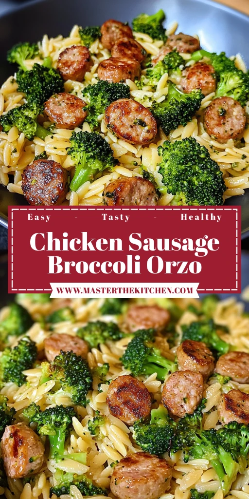 Chicken Sausage Broccoli Orzo 30 Minutes Ultimate Delicious