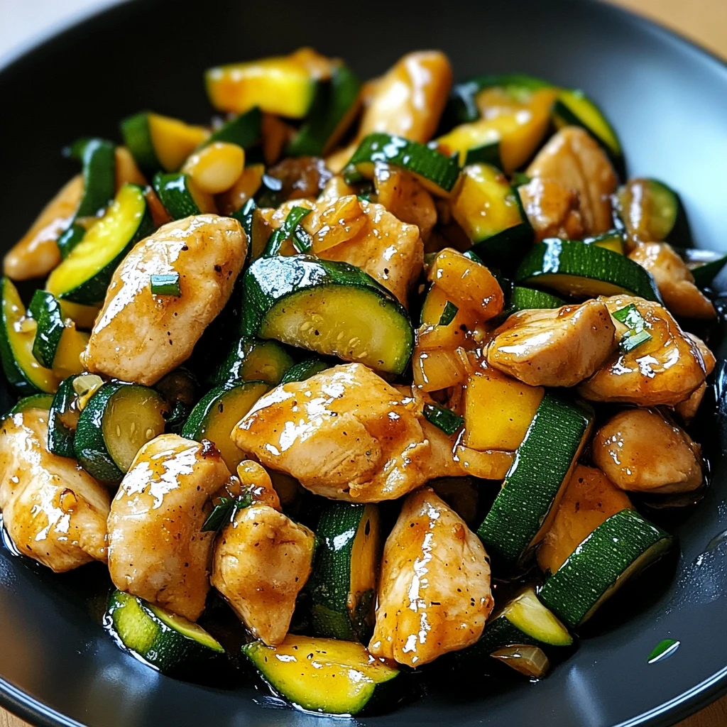 Chicken Zucchini Stir-Fry 6 Steps Quick Delicious