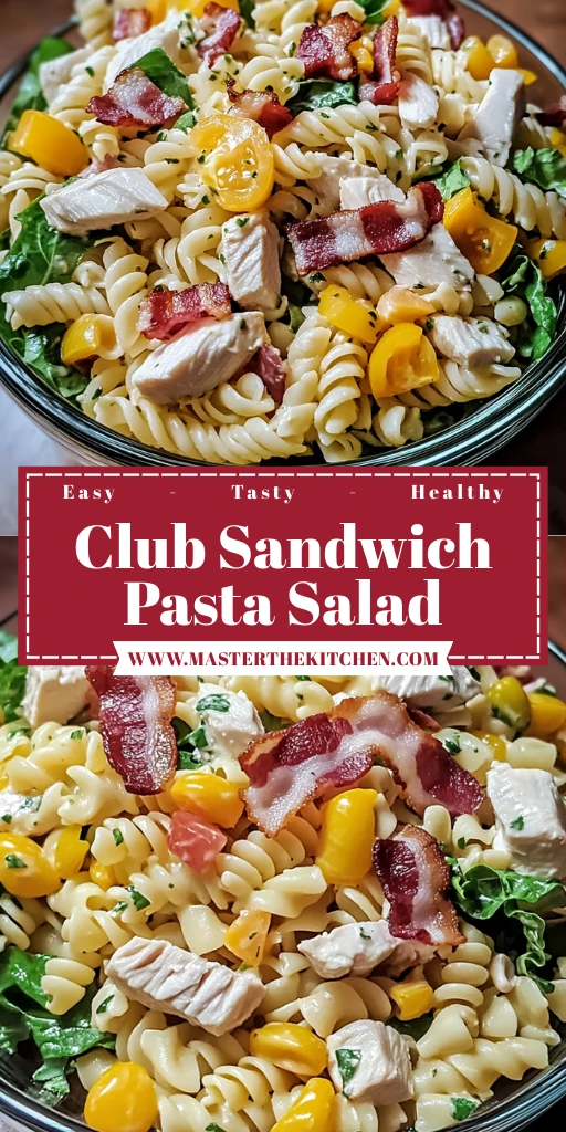 Club Sandwich Pasta Salad 4 Servings Ultimate Delicious
