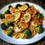 Cowboy Butter Lemon Bowtie Chicken with Broccoli Recipe