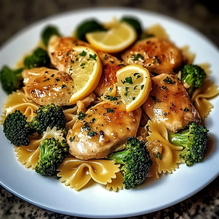 Cowboy Butter Lemon Bowtie Chicken with Broccoli Recipe