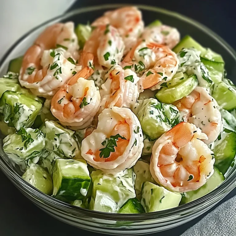 Creamy Cucumber Shrimp Salad 4 Servings Perfectly Delicious