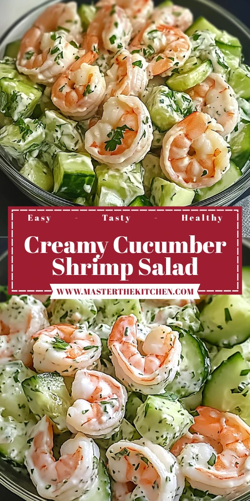 Creamy Cucumber Shrimp Salad 4 Servings Perfectly Delicious