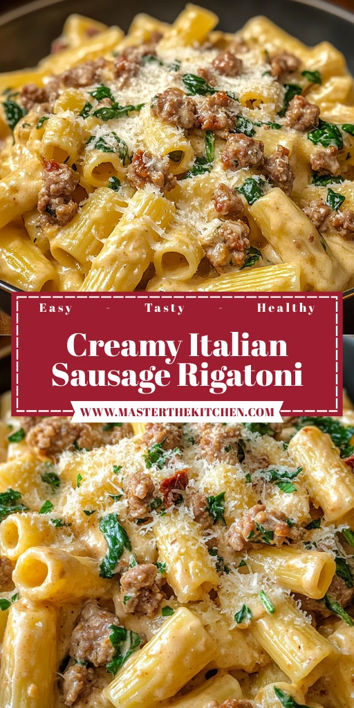 Creamy Italian Sausage Rigatoni 30 Minutes Easy Delicious