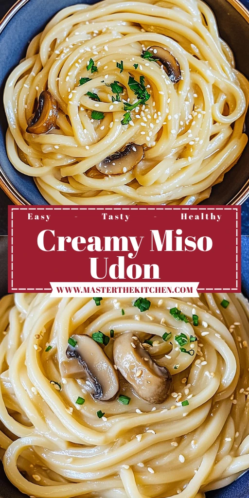 Creamy Miso Udon 2 Servings Quick Delicious