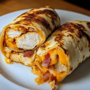 Crispy Cheddar Bacon Chicken Lava Wraps 4 Servings Ultimate Delicious