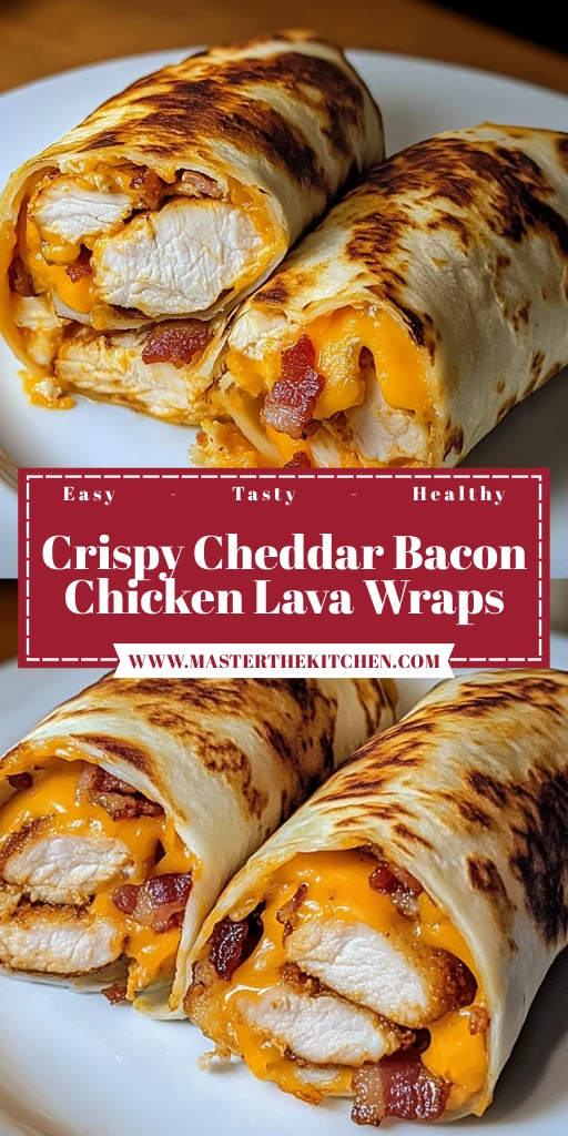 Crispy Cheddar Bacon Chicken Lava Wraps 4 Servings Ultimate Delicious