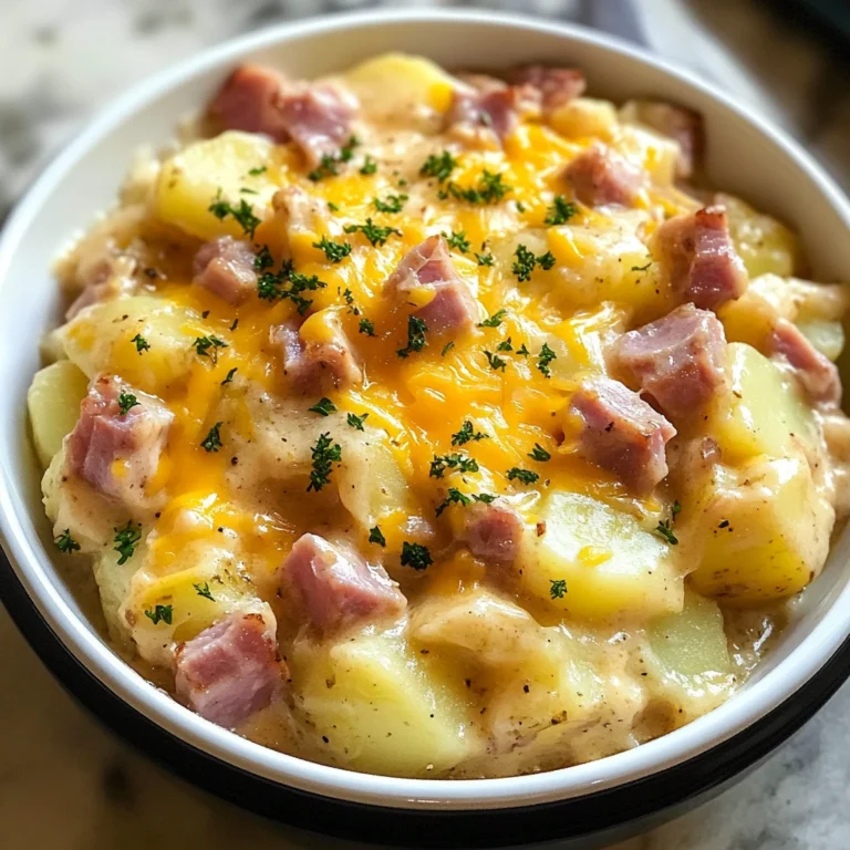 Crockpot Ham and Potato Casserole 4 Servings Easy Delicious