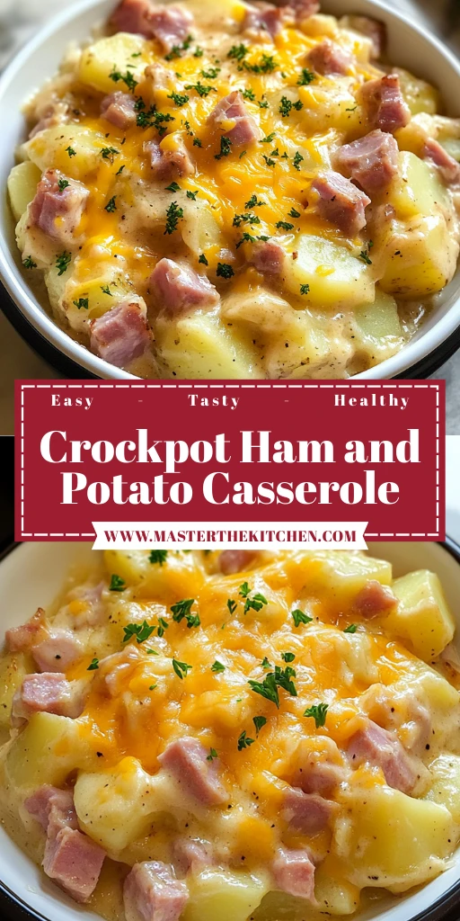Crockpot Ham and Potato Casserole 4 Servings Easy Delicious