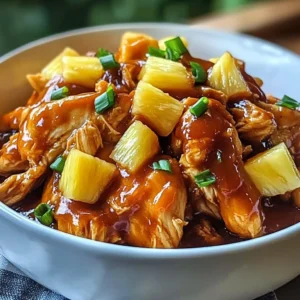 Crockpot Pineapple BBQ Chicken 4 Servings Easy Delicious