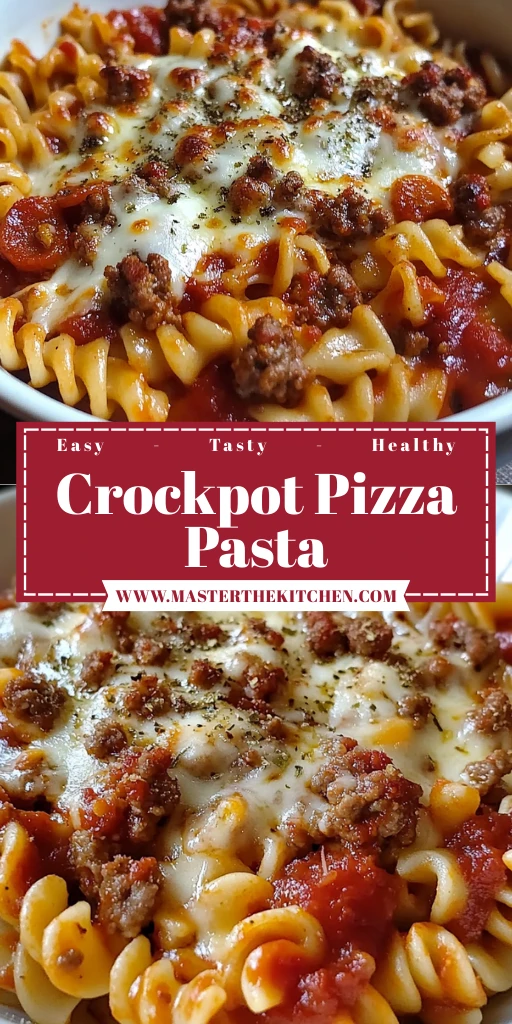 Crockpot Pizza Pasta 4 Servings Ultimate Delicious